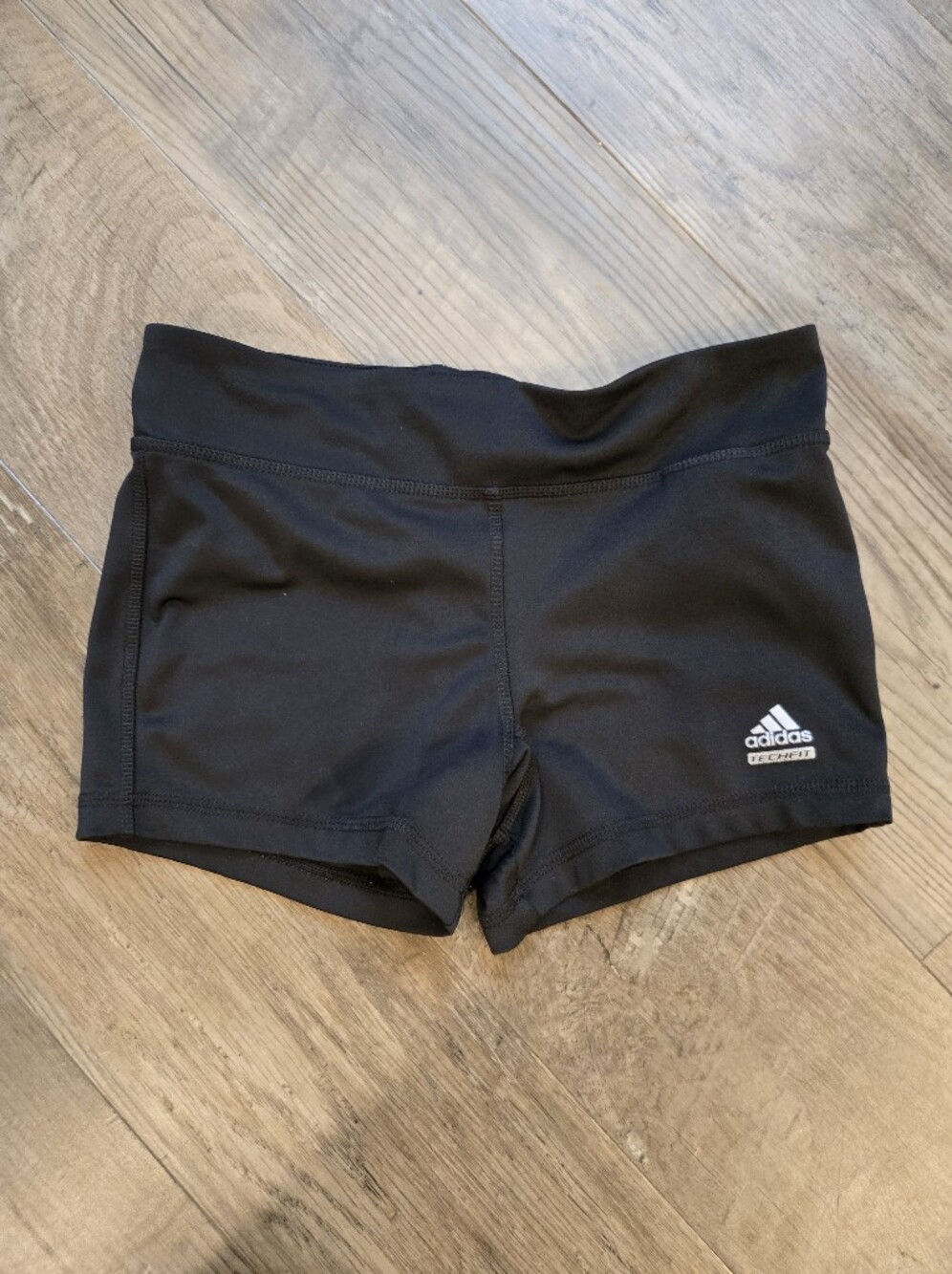 Adidas Techfit Girls M 10-12 Black Compression Shorts Volleyball Soccer